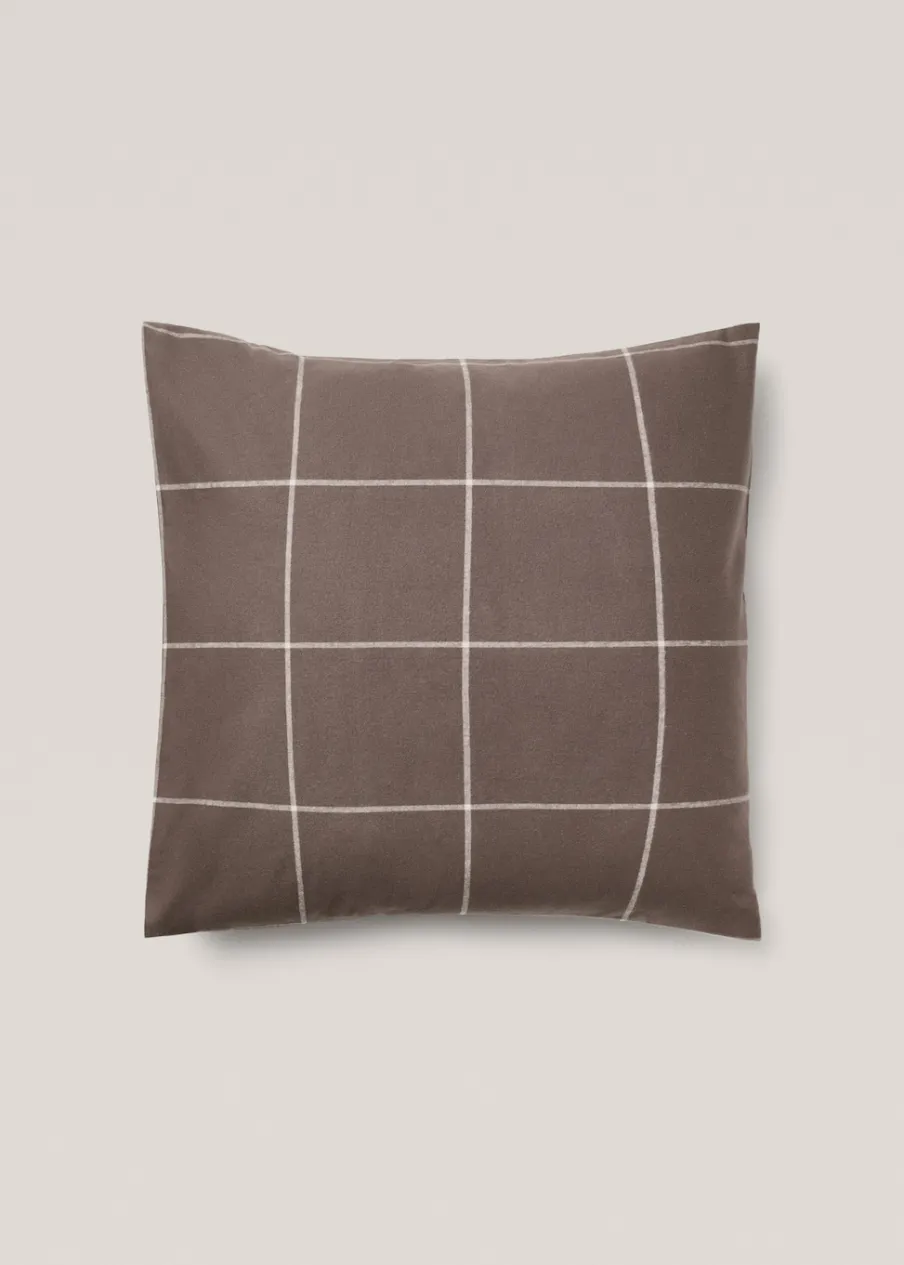 MANGO Poszewki Na Poduszki*Poszewka na poduszkę z bawełnianej flaneli w kratę 60 x 60 cm