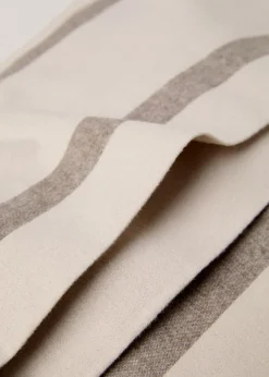 MANGO Poszewki Na Poduszki*Poszewka na poduszkę z flaneli z 100% bawełny w paski 45 x 110 cm