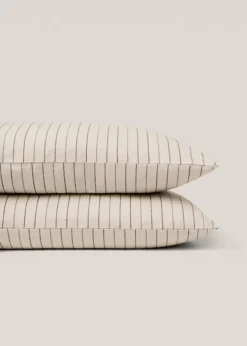 MANGO Poszewki Na Poduszki*Poszewka na poduszkę z flaneli w paski 50 x 75 cm