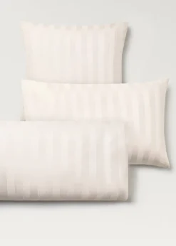 MANGO Poszewki Na Poduszki*Poszewka na poduszkę z satyny w drobne paski 45 x 110 cm