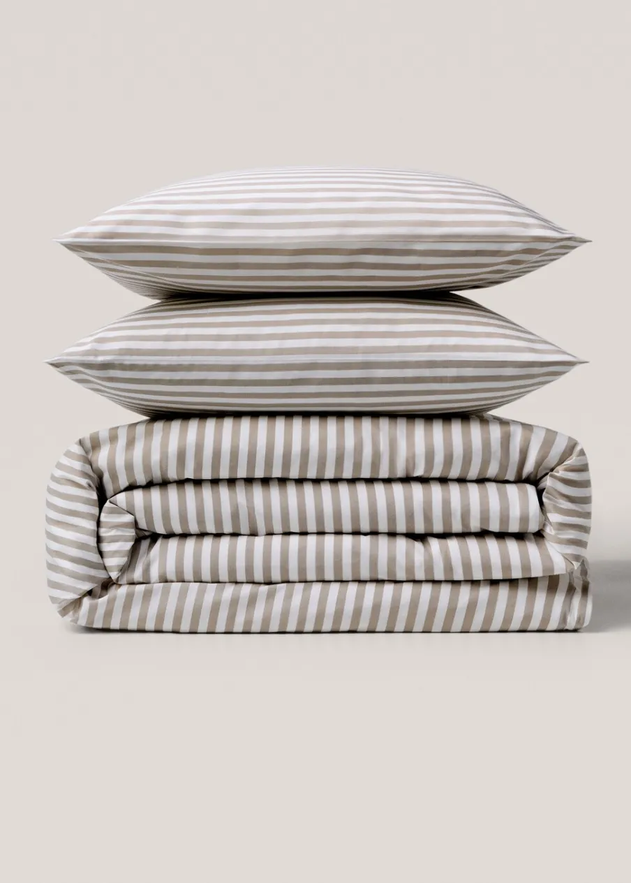 MANGO Poszwa Na Kołdrę*Poszwa na kołdrę bawełna w paski łóżko 135cm