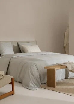 MANGO Poszwa Na Kołdrę*Poszwa na kołdrę dwukolorowa wielopasmowa łóżko 135cm