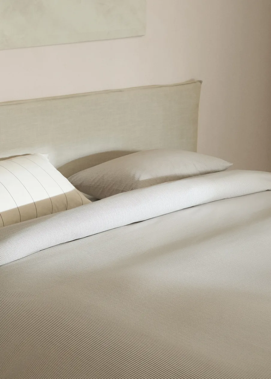 MANGO Poszwa Na Kołdrę*Poszwa na kołdrę dwukolorowa wielopasmowa łóżko 135cm