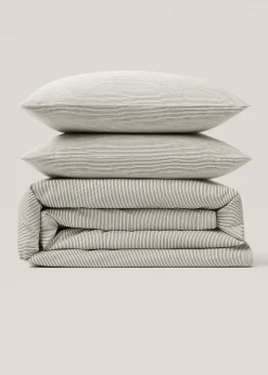 MANGO Poszwa Na Kołdrę*Poszwa na kołdrę dwukolorowa wielopasmowa łóżko 135cm