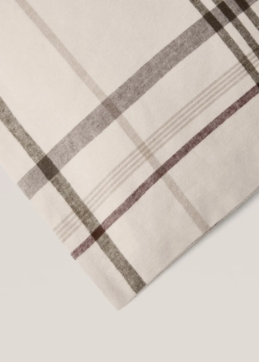 MANGO Poszwa Na Kołdrę*Poszwa na kołdrę dwustronna z flaneli w kratę na łóżko 90 cm