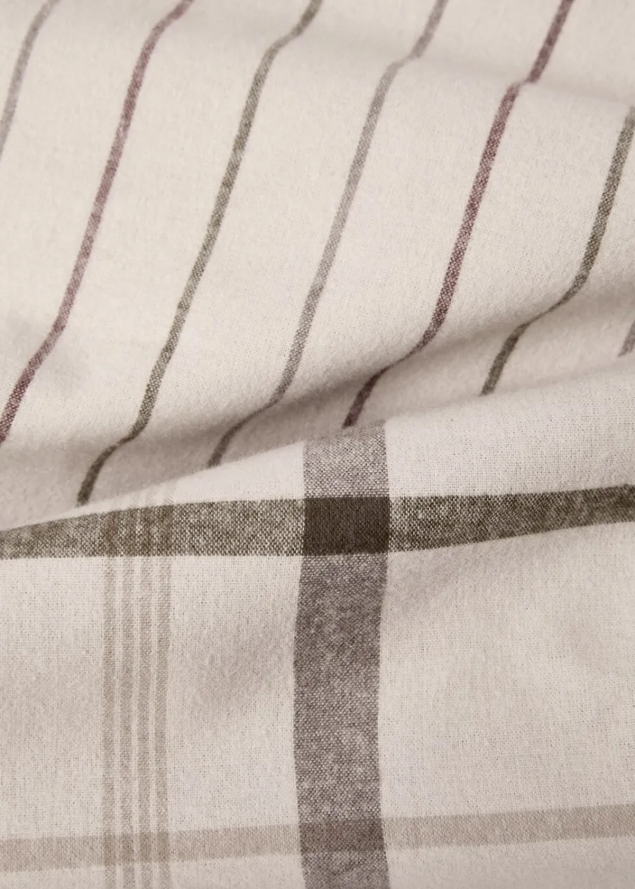 MANGO Poszwa Na Kołdrę*Poszwa na kołdrę dwustronna z flaneli w kratę na łóżko 90 cm