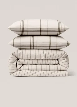 MANGO Poszwa Na Kołdrę*Poszwa na kołdrę dwustronna z flaneli w kratę na łóżko 90 cm