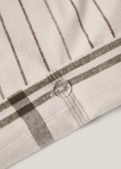 MANGO Poszwa Na Kołdrę*Poszwa na kołdrę dwustronna z flaneli w kratę na łóżko 90 cm