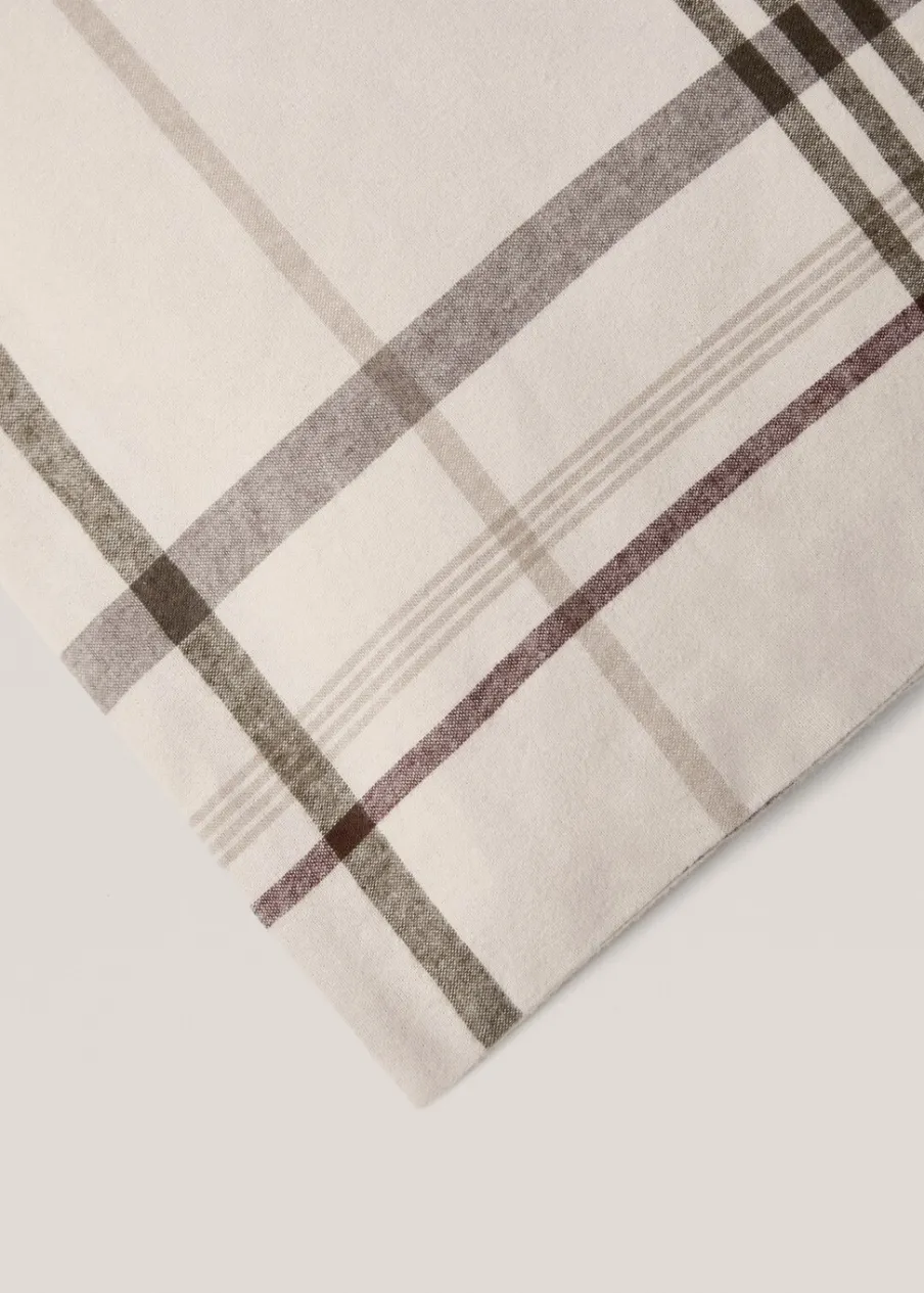 MANGO Poszwa Na Kołdrę*Poszwa na kołdrę dwustronna z flaneli w kratę na łóżko 135 cm