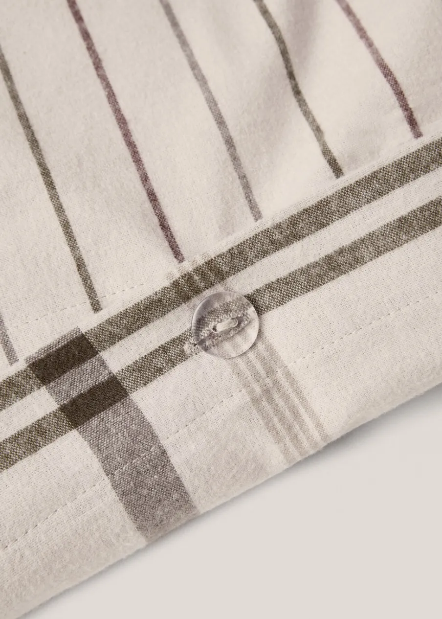 MANGO Poszwa Na Kołdrę*Poszwa na kołdrę dwustronna z flaneli w kratę na łóżko 135 cm