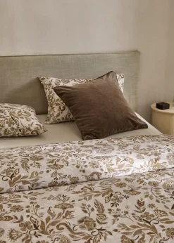 MANGO Poszwa Na Kołdrę*Poszwa na kołdrę z bawełnianego perkalu ze wzorem w kwiaty na łóżko 135 cm