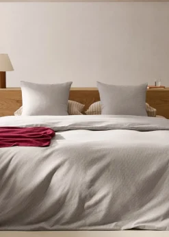 MANGO Poszwa Na Kołdrę*Poszwa na kołdrę z bawełnianej flaneli w paski na łóżko 135 cm