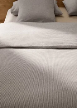 MANGO Poszwa Na Kołdrę*Poszwa na kołdrę z bawełnianej flaneli w paski na łóżko 135 cm