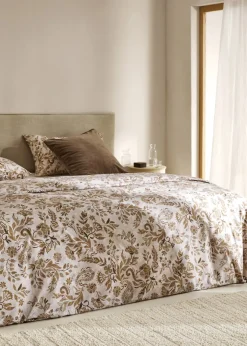 MANGO Poszwa Na Kołdrę*Poszwa na kołdrę z bawełnianego perkalu ze wzorem w kwiaty na łóżko 90 cm