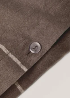 MANGO Poszwa Na Kołdrę*Poszwa na kołdrę z bawełnianej flaneli w kratę na łóżko 150 cm