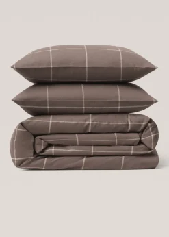 MANGO Poszwa Na Kołdrę*Poszwa na kołdrę z bawełnianej flaneli w kratę na łóżko 150 cm