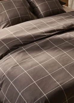 MANGO Poszwa Na Kołdrę*Poszwa na kołdrę z bawełnianej flaneli w kratę na łóżko 90 cm