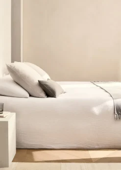 MANGO Poszwa Na Kołdrę*Poszwa na kołdrę z bawełnianego muślinu na łóżko 135 cm