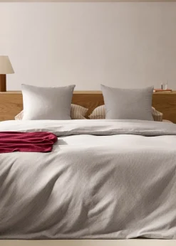 MANGO Poszwa Na Kołdrę*Poszwa na kołdrę z bawełnianej flaneli w paski na łóżko 90 cm