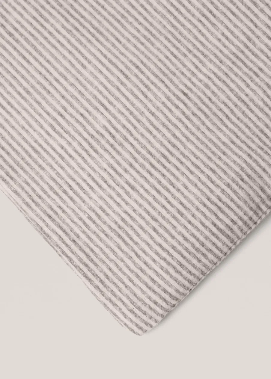 MANGO Poszwa Na Kołdrę*Poszwa na kołdrę z bawełnianej flaneli w paski na łóżko 90 cm