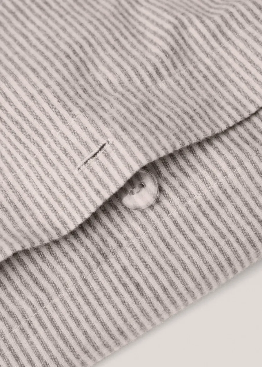 MANGO Poszwa Na Kołdrę*Poszwa na kołdrę z bawełnianej flaneli w paski na łóżko 90 cm