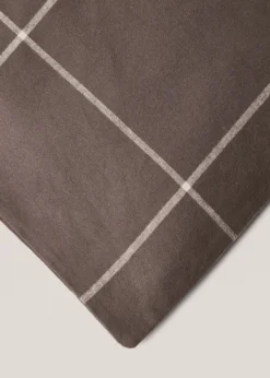 MANGO Poszwa Na Kołdrę*Poszwa na kołdrę z bawełnianej flaneli w kratę na łóżko 135 cm
