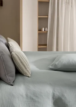 MANGO Poszwa Na Kołdrę*Poszwa na kołdrę z bawełnianego muślinu na łóżko 180 cm