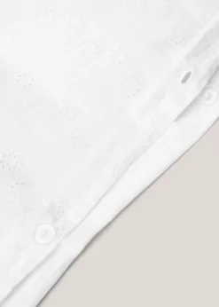 MANGO Poszwa Na Kołdrę*Poszwa na kołdrę z bawełny z kwiatowym haftem na łóżko 135 cm