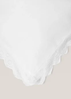 MANGO Poszwa Na Kołdrę*Poszwa na kołdrę z bawełny z haftowaną falbanką na łóżko 90 cm