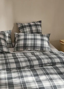 MANGO Poszwa Na Kołdrę*Poszwa na kołdrę z flaneli z 100% bawełny w kratę na łóżko 150 cm