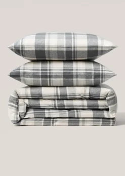 MANGO Poszwa Na Kołdrę*Poszwa na kołdrę z flaneli z 100% bawełny w kratę na łóżko 90 cm