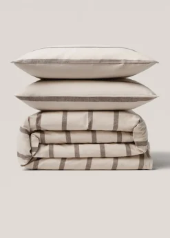 MANGO Poszwa Na Kołdrę*Poszwa na kołdrę z flaneli z 100% bawełny w paski na łóżko 135 cm