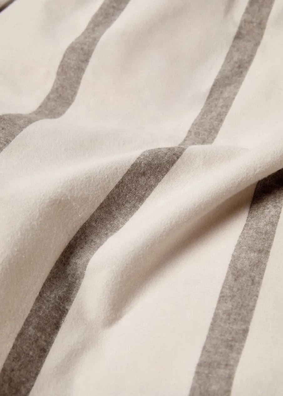 MANGO Poszwa Na Kołdrę*Poszwa na kołdrę z flaneli z 100% bawełny w paski na łóżko 90 cm