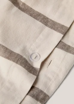 MANGO Poszwa Na Kołdrę*Poszwa na kołdrę z flaneli z 100% bawełny w paski na łóżko 90 cm