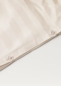 MANGO Poszwa Na Kołdrę*Poszwa na kołdrę z satyny w drobne paski na łóżko 135 cm