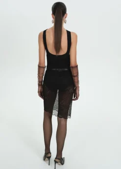 MANGO Spódnice*Półprzezroczysta spódnica z gipiury