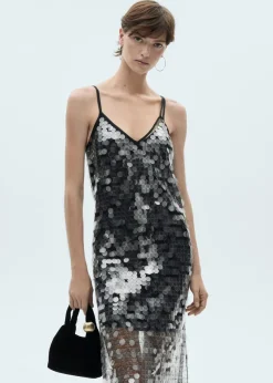 MANGO Sukienki I Kombinezony*Półprzezroczysta sukienka z płytkami