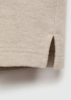 MANGO Bluzy*Prążkowana bluza z kołnierzem typu komin