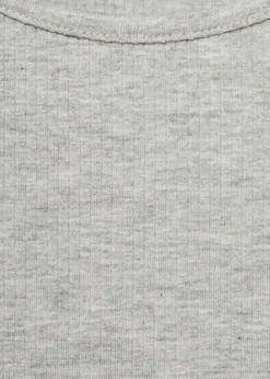 Dzieci MANGO Koszulki I Topy*Prążkowana koszulka z długimi rękawami