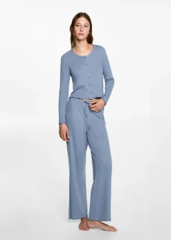 MANGO Piżamy*Prążkowana piżama z długimi nogawkami