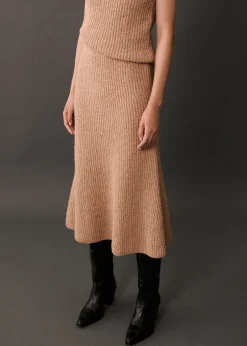 MANGO Spódnice*Prążkowana spódnica o rozszerzanym kroju