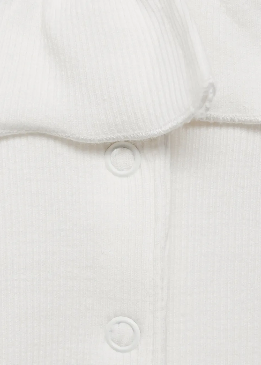 Dzieci MANGO T-shirty I Body*Prążkowane body z falbanką