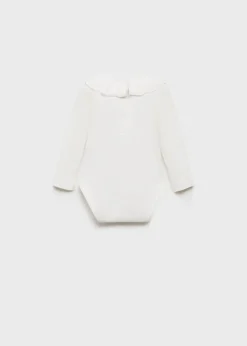 Dzieci MANGO T-shirty I Body*Prążkowane body z falbanką