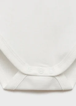 Dzieci MANGO T-shirty I Body*Prążkowane body z falbanką