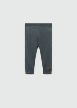 Dzieci MANGO Spodnie|Spodnie*Prążkowane legginsy z bawełny