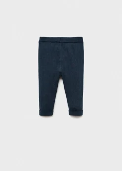 Dzieci MANGO Spodnie|Spodnie*Prążkowane legginsy z podwiniętymi nogawkami