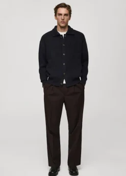 MANGO Kardigany I Swetry*Prążkowany kardigan relaxed fit