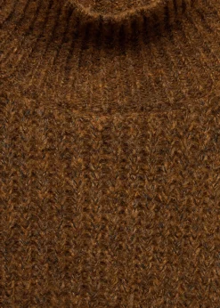 MANGO Kardigany I Swetry*Prążkowany sweter z dekoltem pod szyję