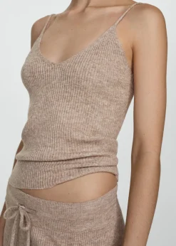 MANGO Piżamy|Piżamy*Prążkowany top