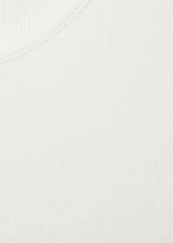 MANGO Topy*Prążkowany top z bawełny